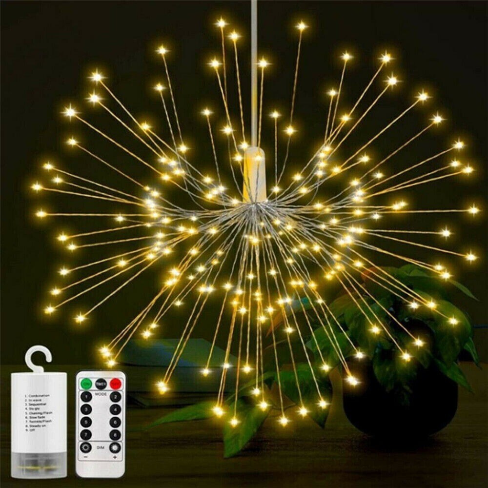 Firework LED String Lights - 8 Modes Remote Control