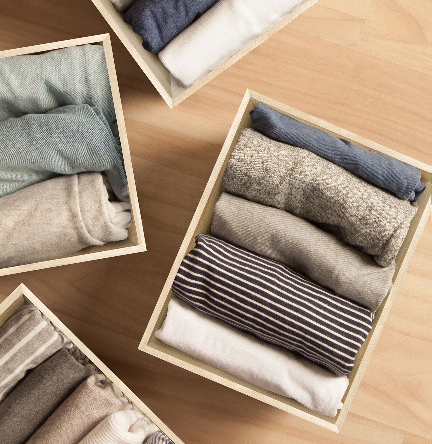 Sorbus Unfinished Wood Crates - Organizer Bins, Wooden Box for Pantry Organizer Storage, Closet, Arts & Crafts, Cabinet Organizers, Containers for Organizing (2 Pack)