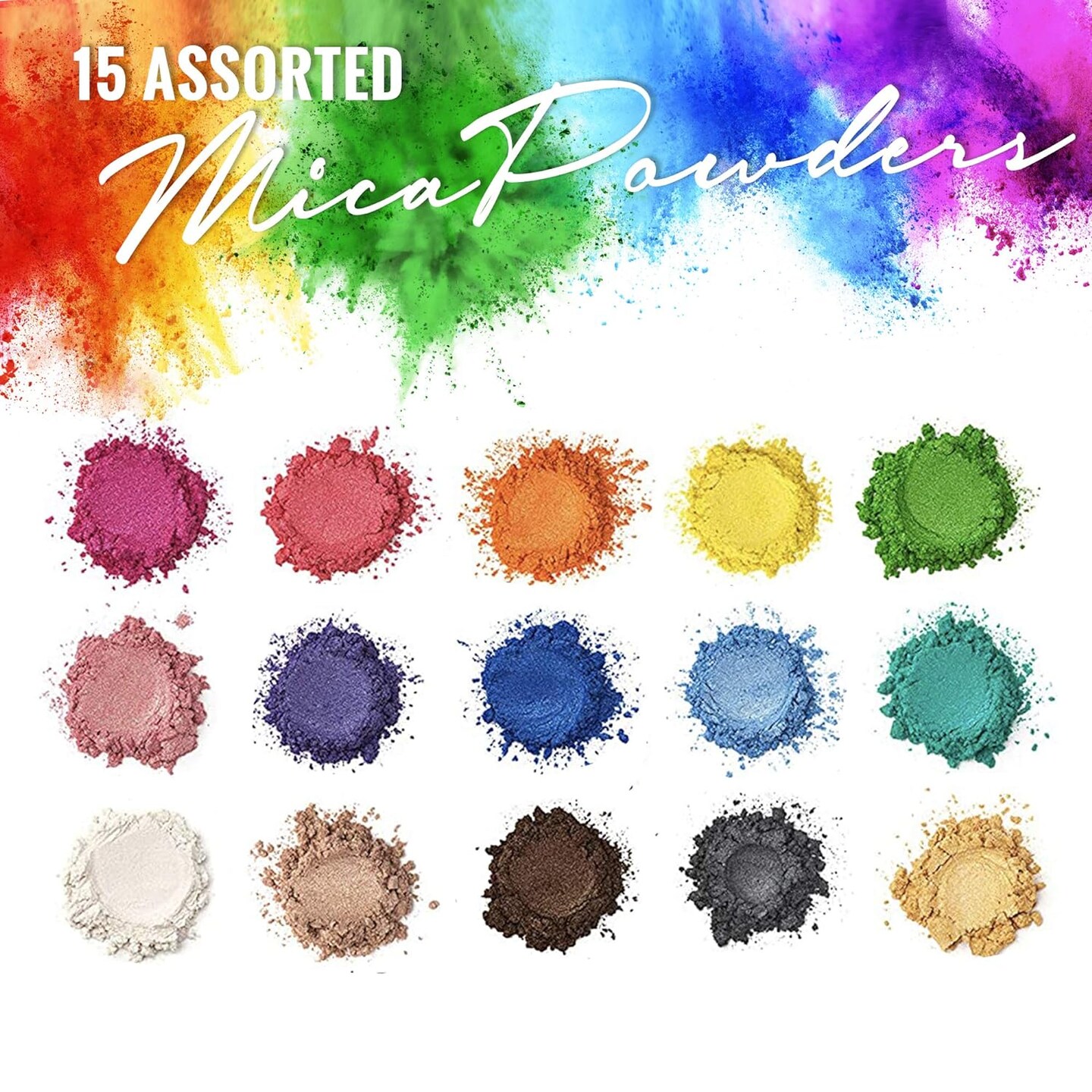 Easy Cast Clear Casting Epoxy Resin 8 Ounce Kit Castin Craft Casting Epoxy, Clear Glass Smooth, Pixiss 15 Colors Resin Tinting Mica Powders (Assorted Colors), Epoxy Resin Mixing Supplies