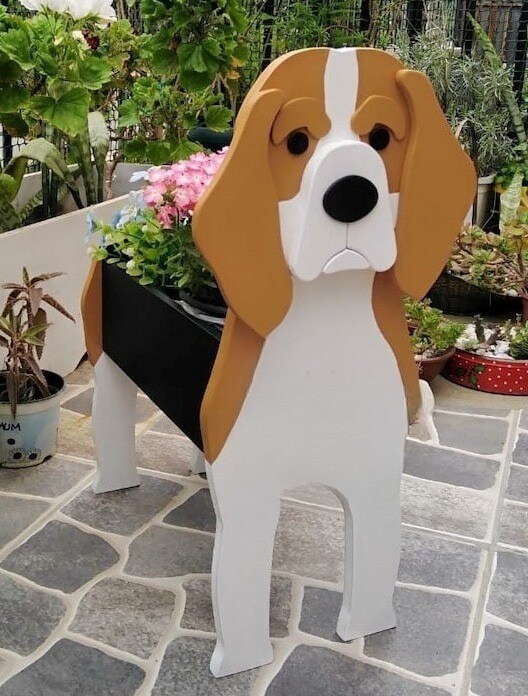 Beagle Dog Planter Wooden Planter Box DIY Kit Realistic Dog Garden Plant Holder MakerPlace by Michaels