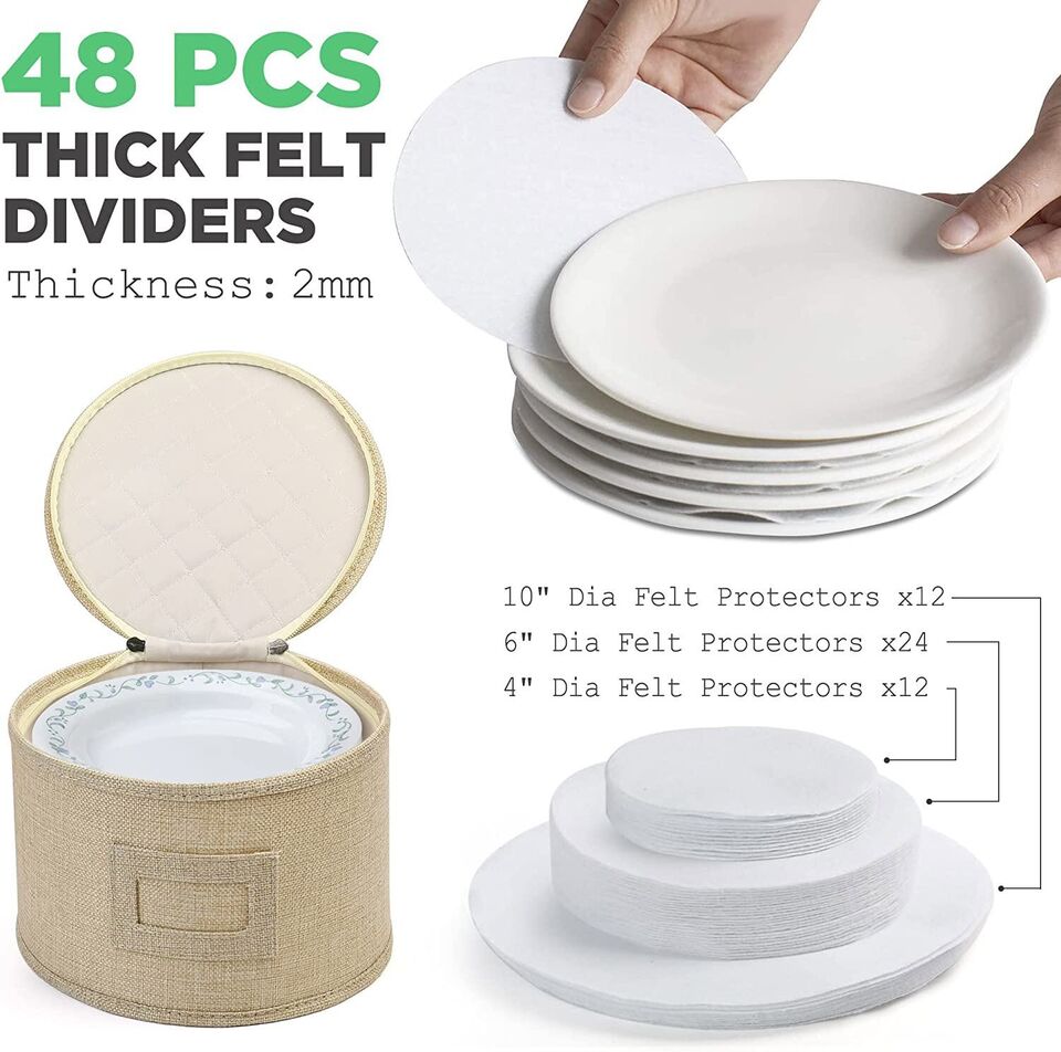 Containers Dish Box Stackable Dinnerware Plate Organizer Bins