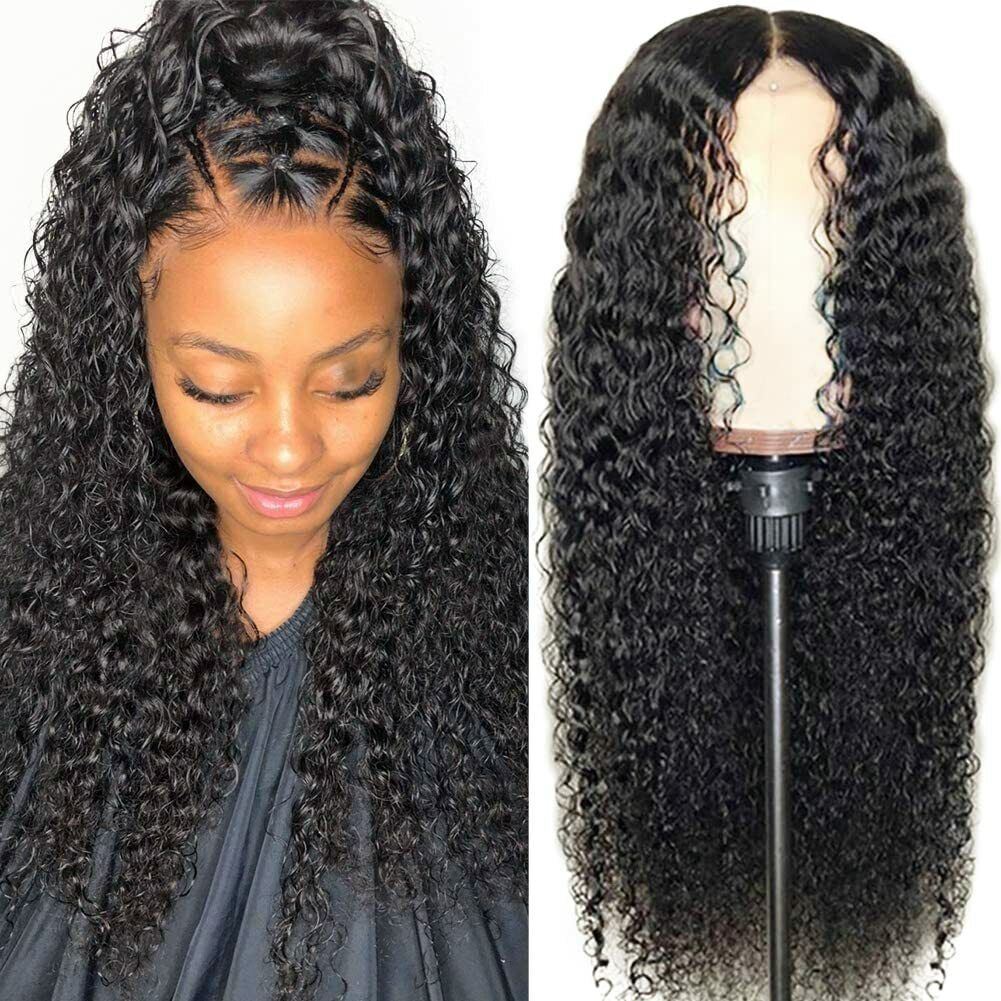 Kitcheniva Wig Long Curly Lace Wavy Hair Brazilian Human