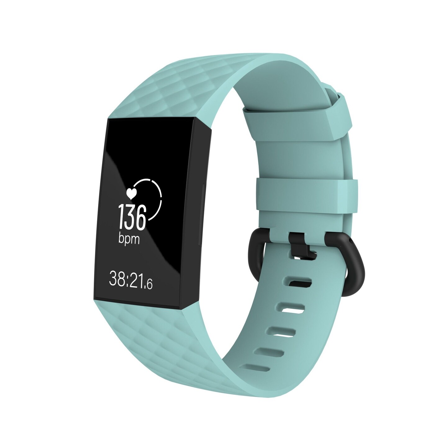 Zodaca Silicone Watch Band Compatible with Fitbit Charge 3, Charge 3 SE (Small), and Charge 4, Fitness Tracker Replacement Bands, Mint Green