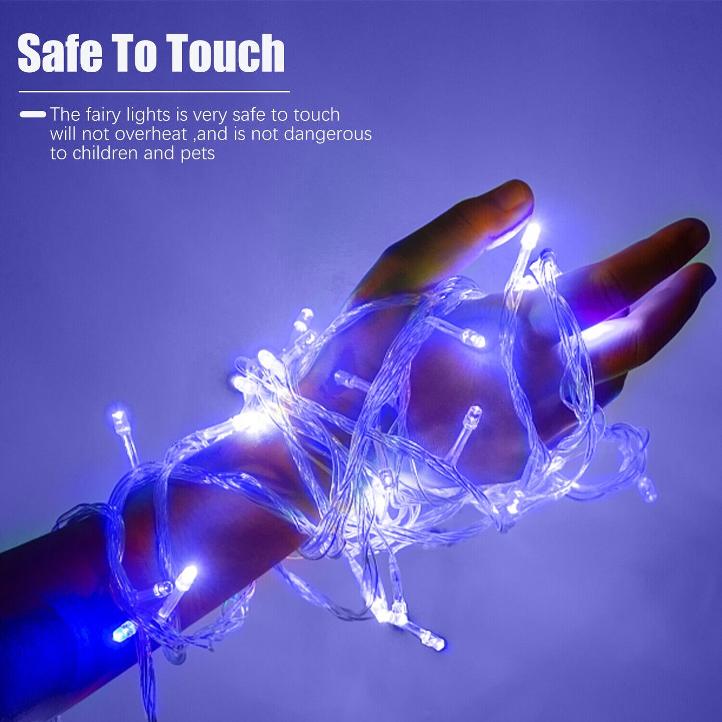 100LED Sound-Activated Christmas Lights with Remote and App Control