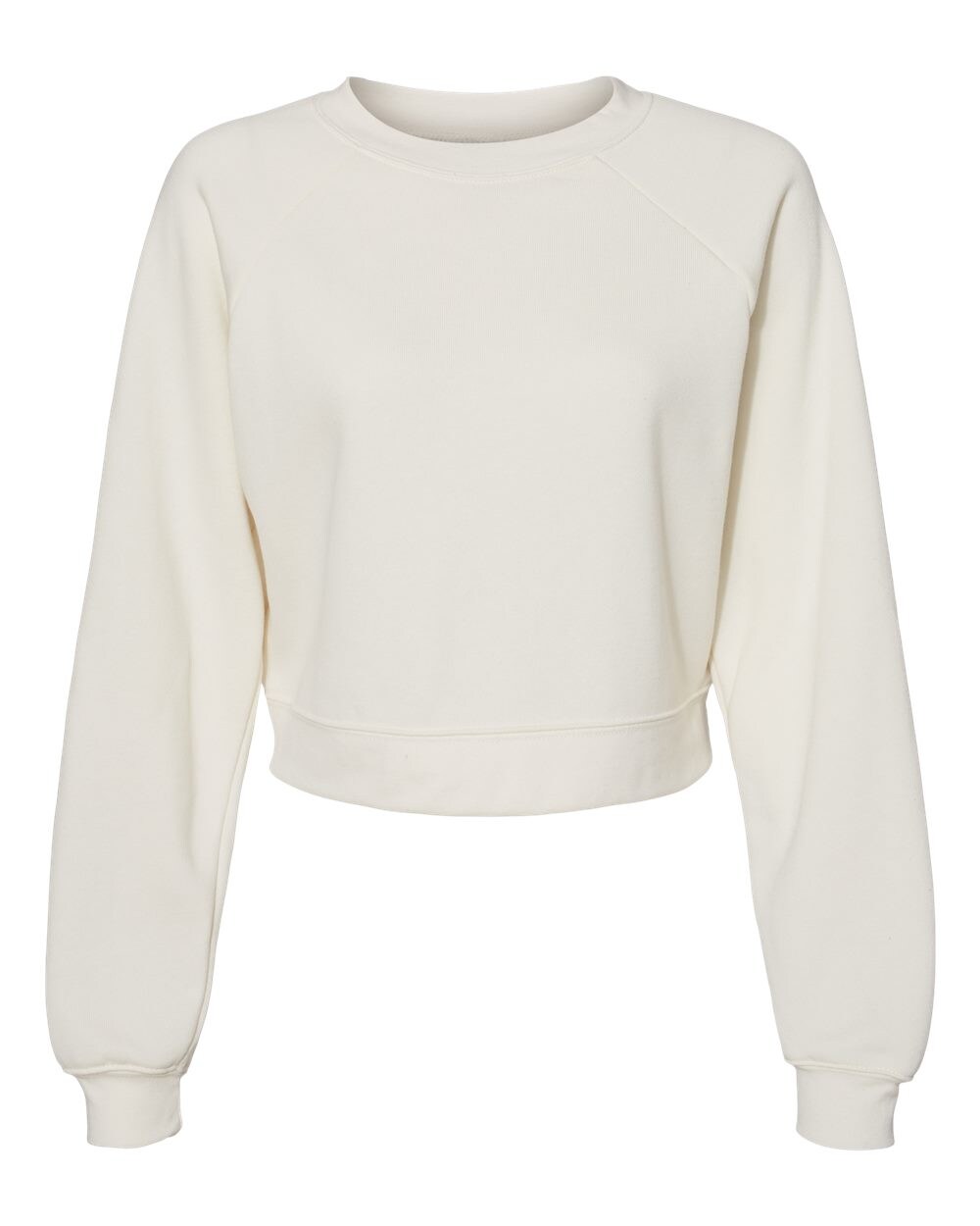 BELLA + CANVAS Women’s Raglan Fleece Pullover Long Sleeve Sweatshirt for Cozy Casual Wear