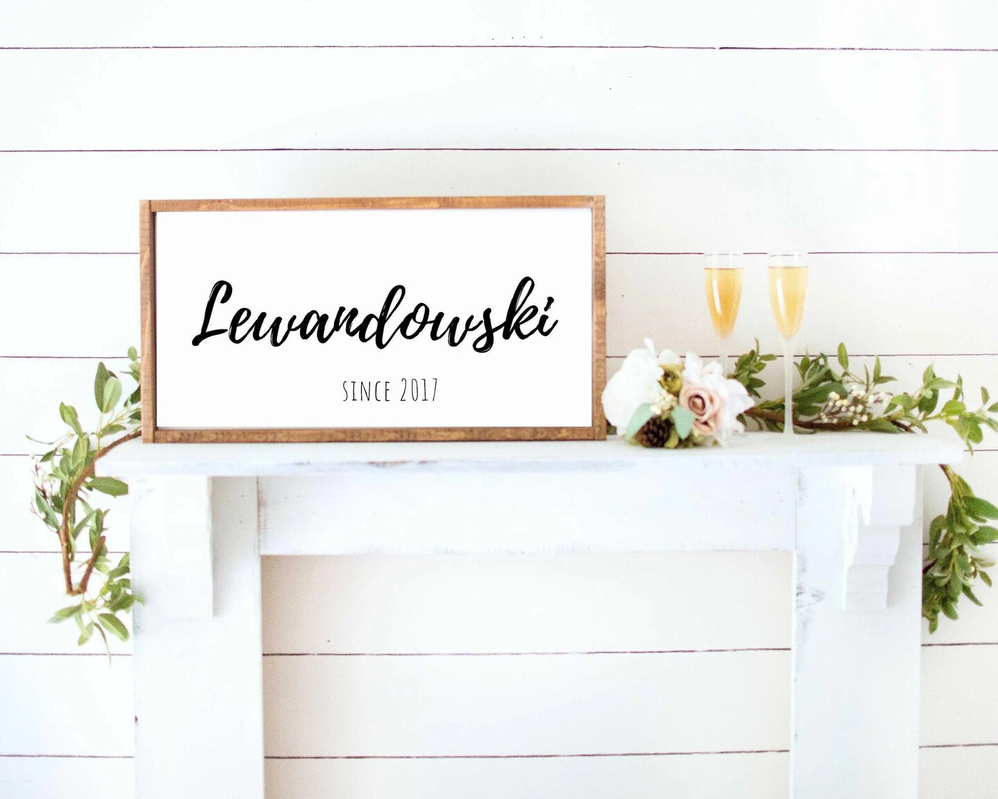 Last name rustic farmhouse wood Signs art