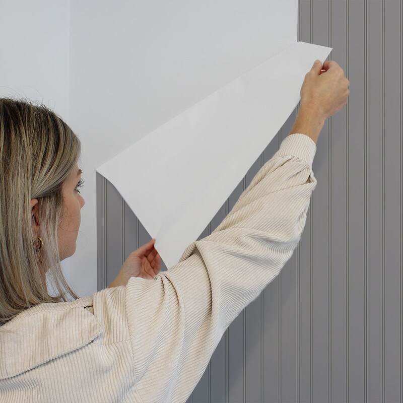 Tempaper &#x26; Co. Beadboard Grey Peel and Stick Wallpaper