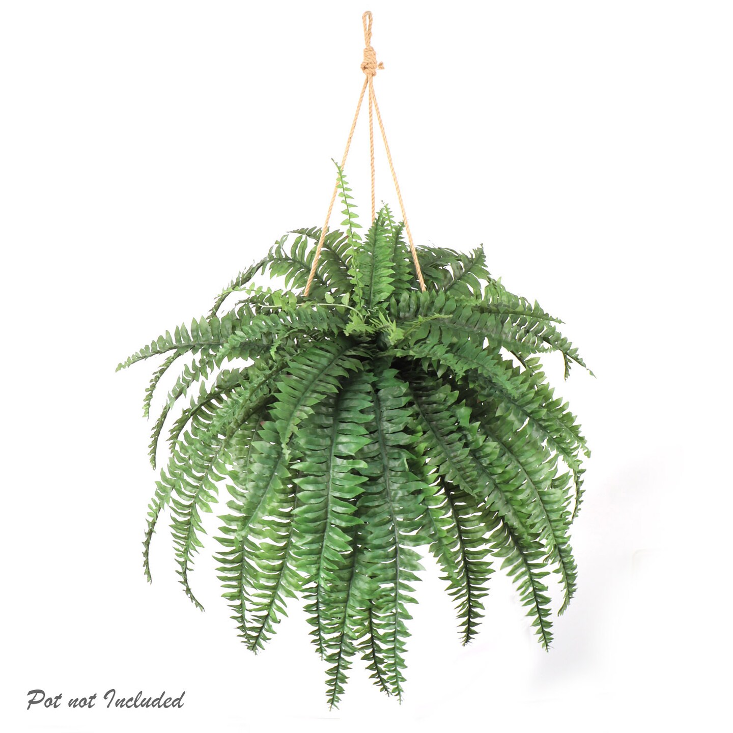 Boston Fern Plant 60 Silk Fronds, 48&#x22; Wide UV Resistant Faux Greenery for Home &#x26; Outdoor Display