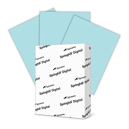 Springhill 8.5&#x201D; x 11&#x201D; Blue Colored Cardstock Paper, 67lb Vellum Bristol, 147gsm, 250 Sheets (1 Ream) &#x2013; Premium Lightweight Cardstock, Vellum Printer Paper with Textured Finish &#x2013; 026000R