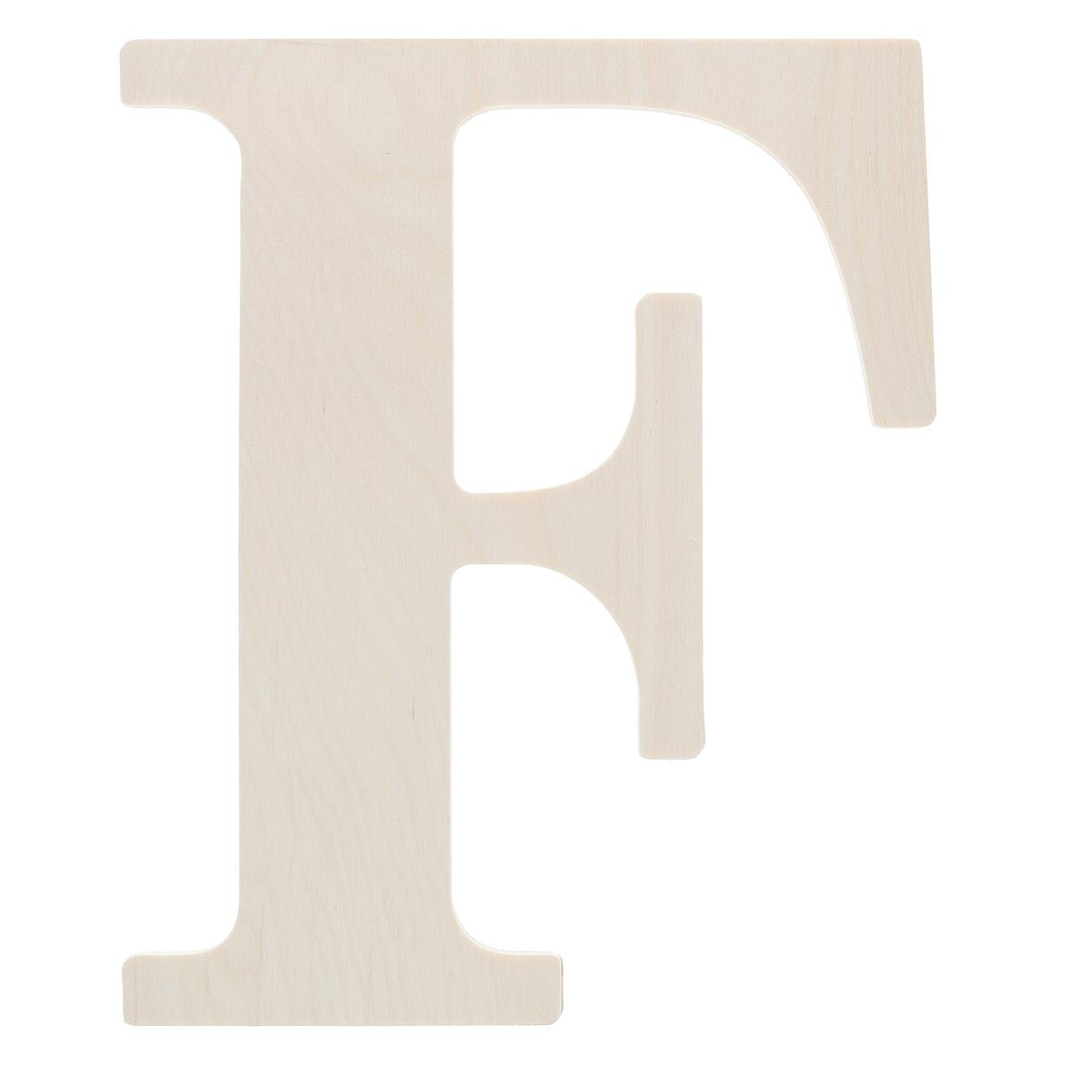 Good Wood by Leisure Arts Letter 9.5&#x22; F, Wooden Letters, Wood Letters, Wooden Letters Wall Decor, Large Wooden Letters, Wooden Letters 9.5 inch, Small Wooden Letters for Crafts
