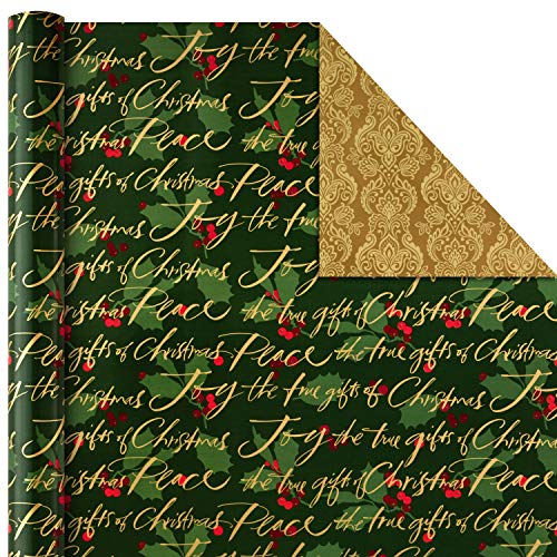 Christmas Cheer 4-Pack Reversible Wrapping Paper Assortment, 150 sq. ft.