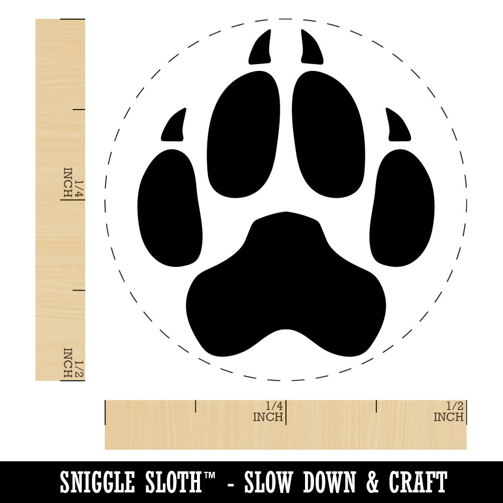 Paw Print Rubber Stamp