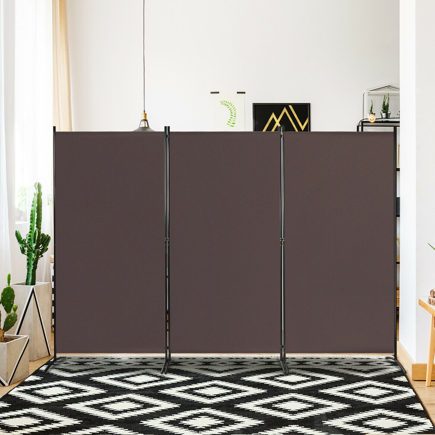 3-Panel Room Divider Folding Privacy Partition Screen for Office Room