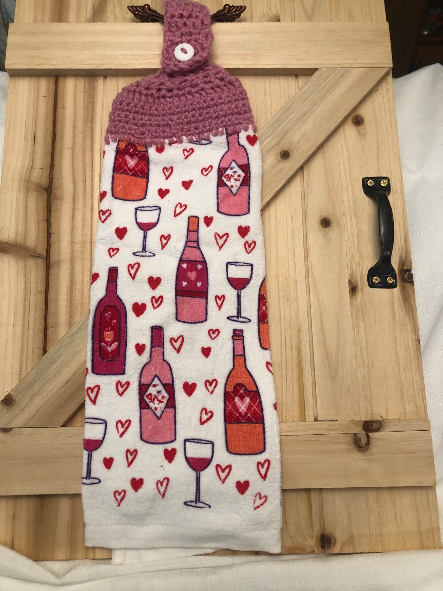 2Pcs Wine Themed Kitchen Towels 15x25in Reusable Absorbent