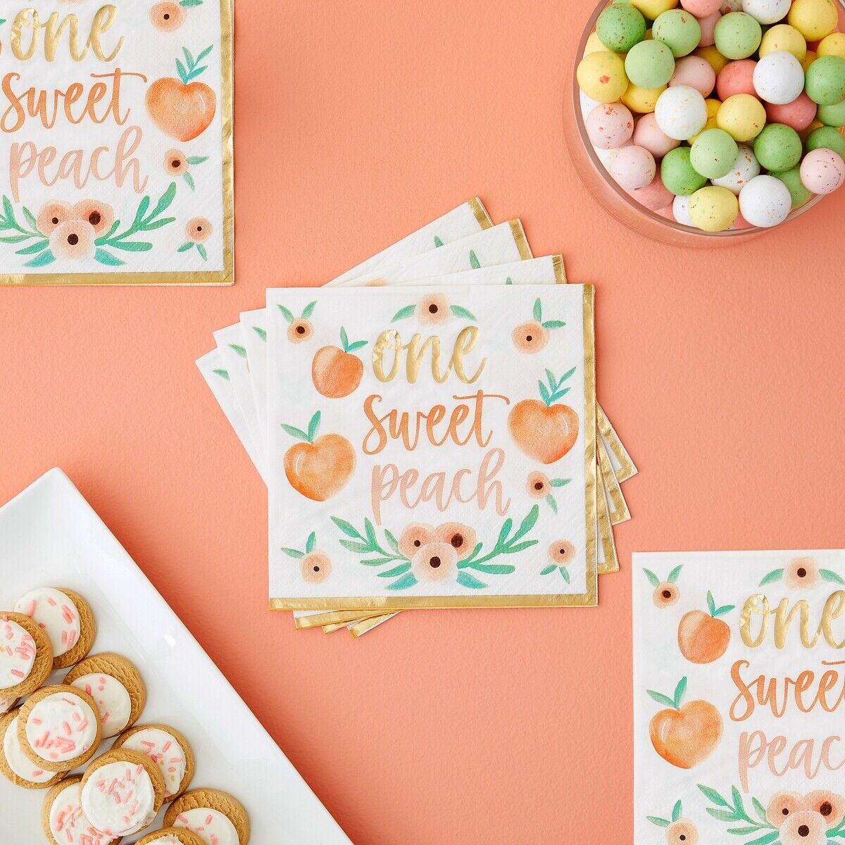 Flexible Sweet Peach Paper Napkins 50 packs
