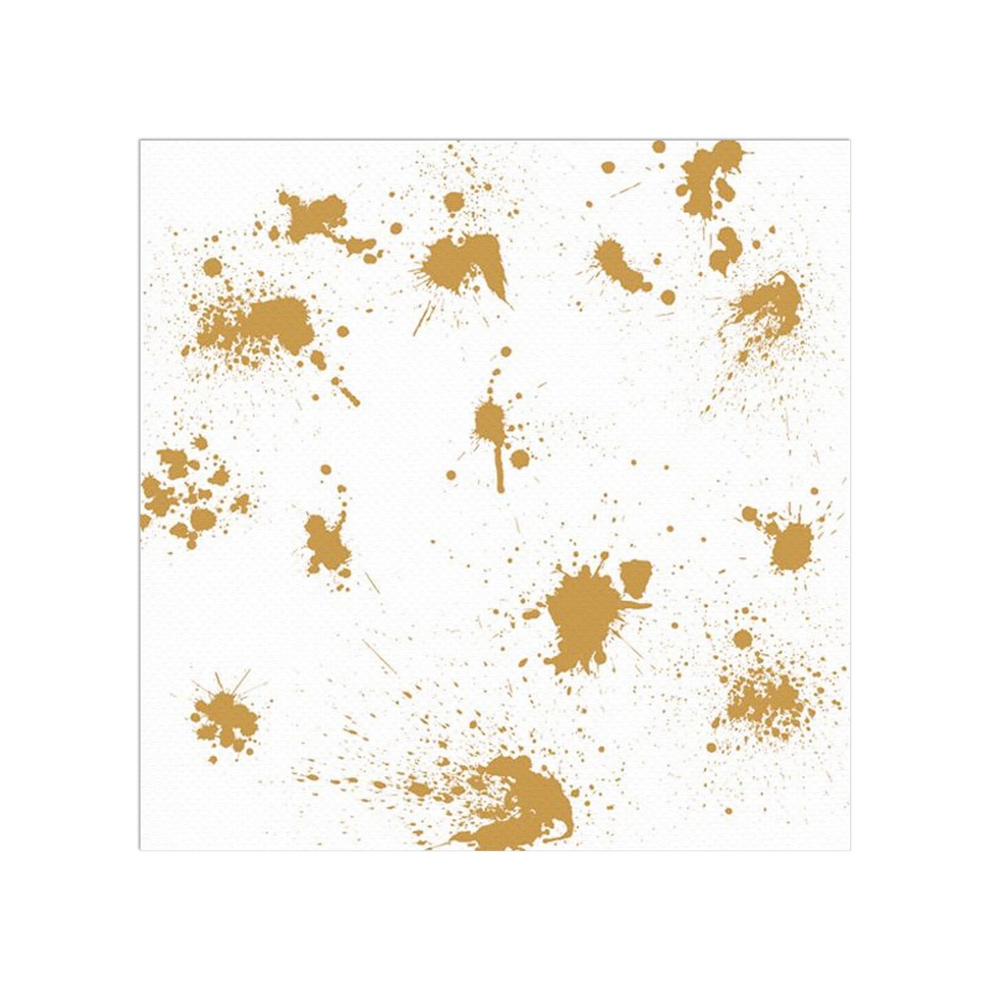 White with Gold Paint Splatter Paper Beverage/Cocktail Napkins (600 Napkins)