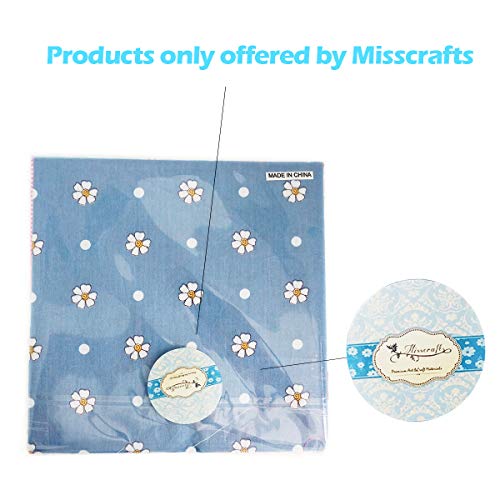 25 Piece Quilting Fabric, Misscrafts 8" x 8" (20cm x 20cm) Cotton Craft Fabric Bundle Patchwork Pre-Cut Quilt Squares for DIY Sewing Scrapbooking Quilting Dot Pattern