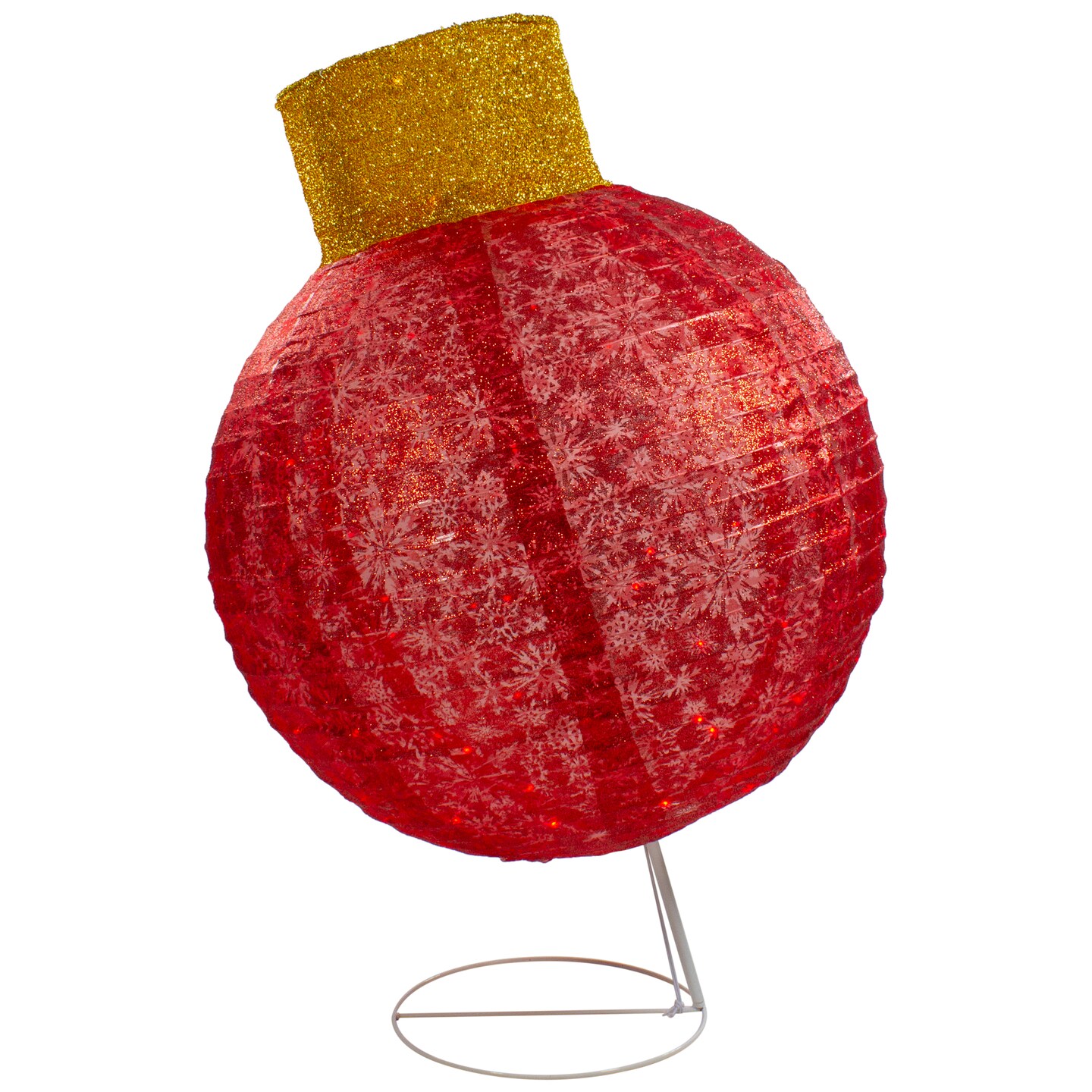 Northlight LED Lighted Twinkling Tinsel Onion Ornament Outdoor Commercial Christmas Decoration - 38&#x22; - Red