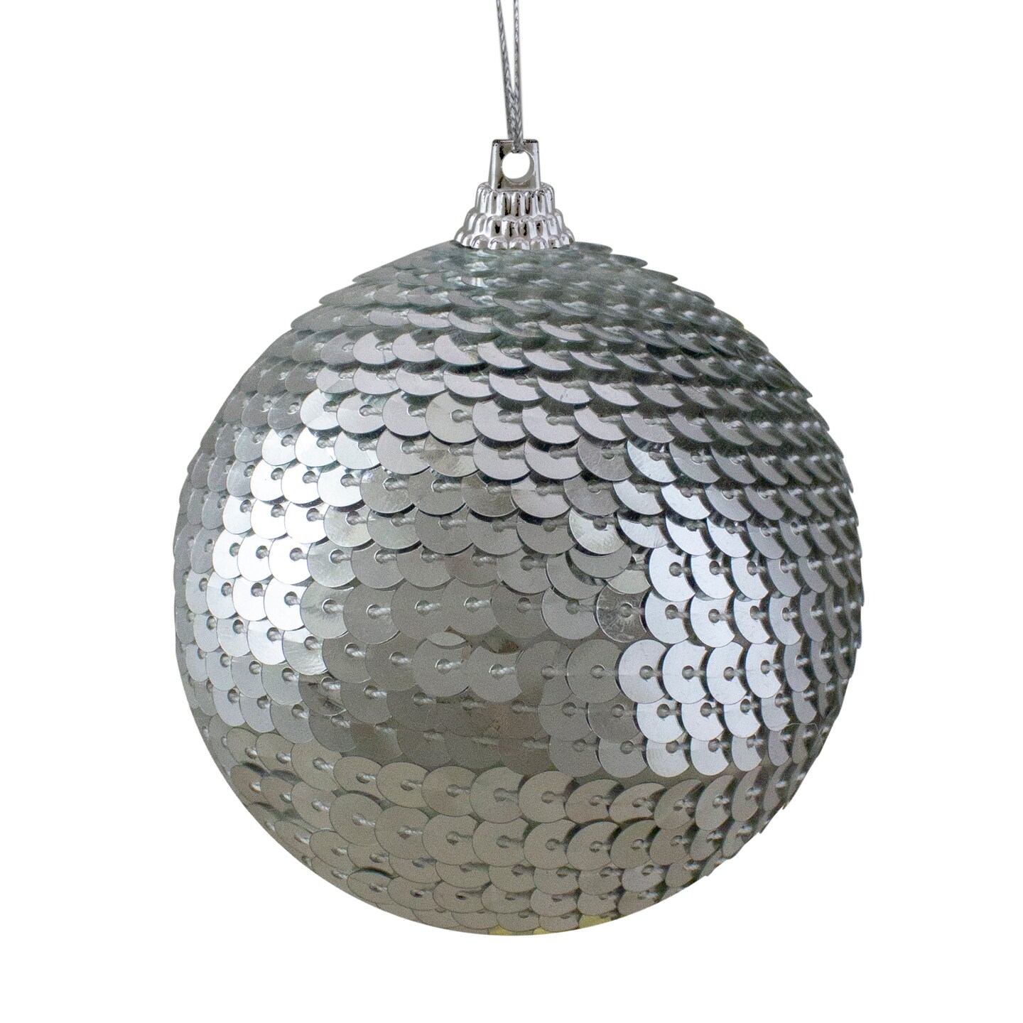Northlight Silver Sequin Shatterproof Ball Christmas Ornament 3&#x22;