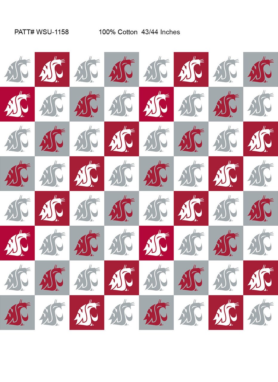 Sykel Enterprises-Washington State University Cotton Fabric-Washington ...