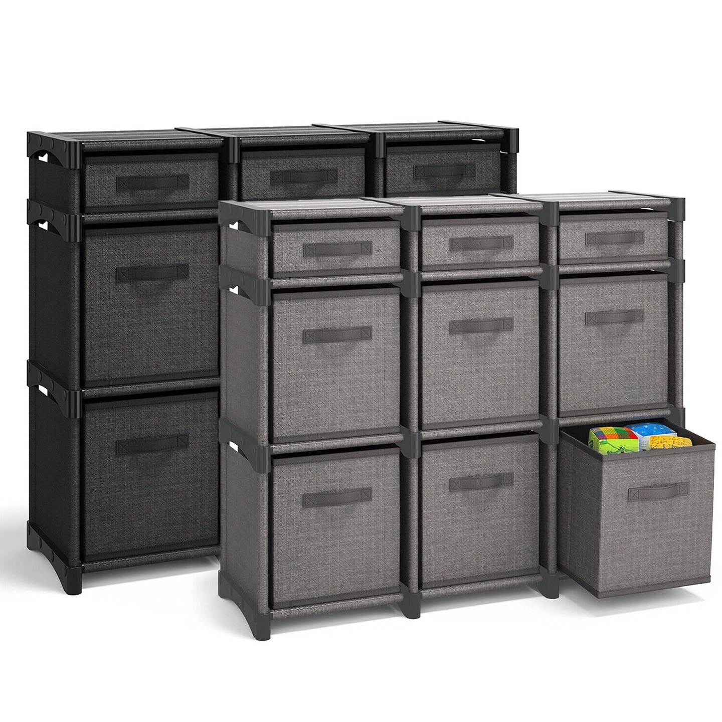 Cube Storage Organizer with Bins for Bedroom, Living Room, Office