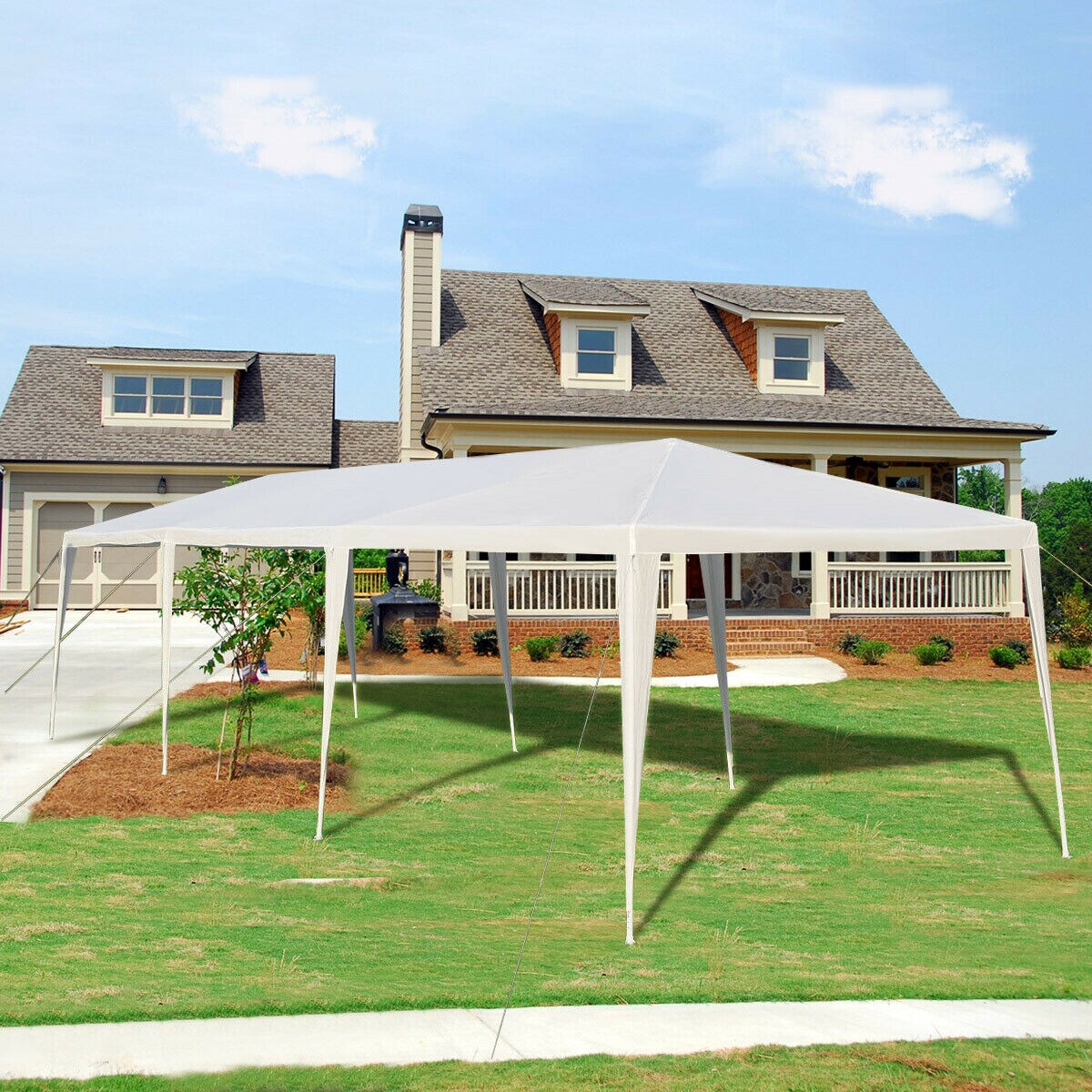 10&#x27; x 30&#x27; Waterproof Gazebo Canopy Tent with Connection Stakes and Wind Ropes
