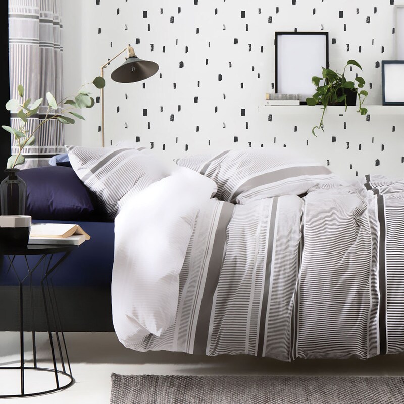 Tempaper Brushmarks Peel and Stick Wallpaper Ink Black