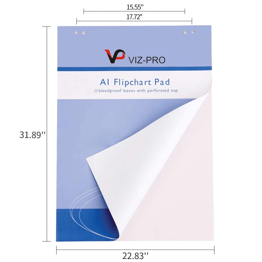 25-Sheets/Pad Standard Easel Pads, A1 Flipchart Paper Pad, 23 x 32 Inches,