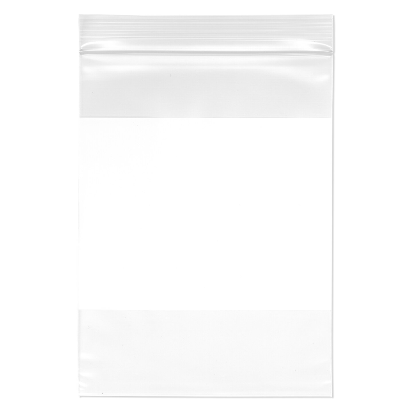 Plymor Heavy Duty Plastic Reclosable Zipper Bags With White Block, 4