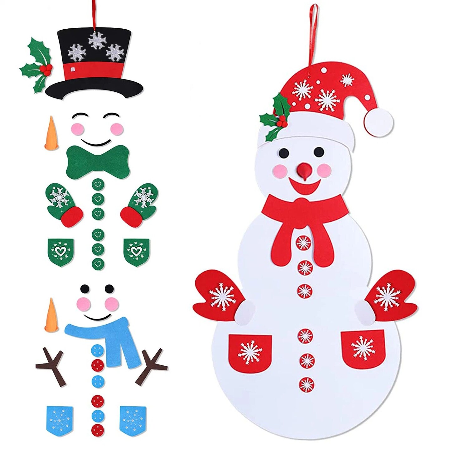 Christmas Snowman Hanging Decorations Set