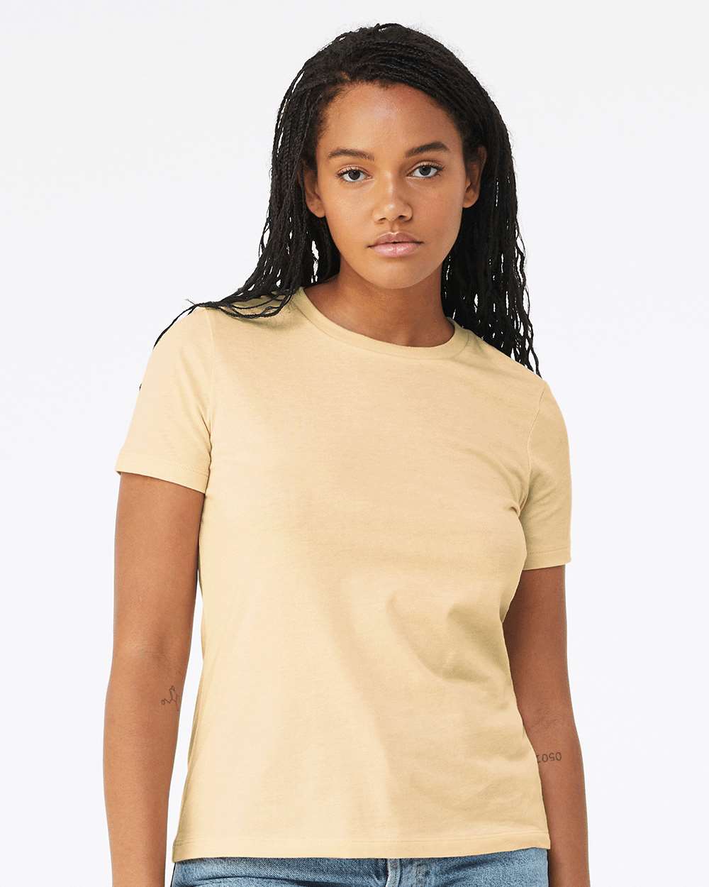 BELLA + CANVAS - Women’s Relaxed Fit Heather Cvc Tee 4.2 Oz 52/48 Ring ...
