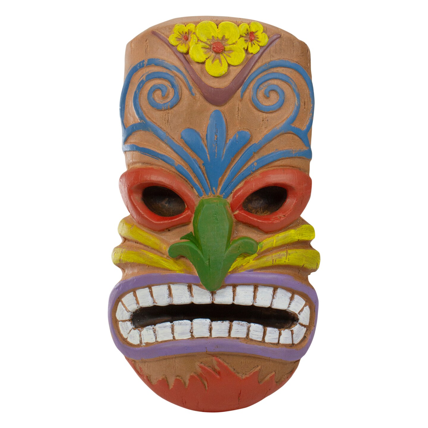 Northlight 13.5&#x22; Tiki Mask Frown Face Outdoor Wall Hanging