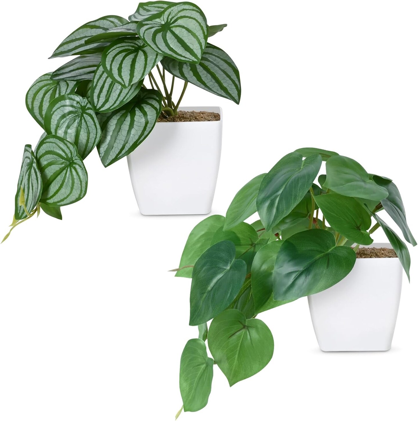 Artificial potted plants Fake Plant in Pot Mini Fake Plants Small Faux Plants for Desk Office Living Room Decor