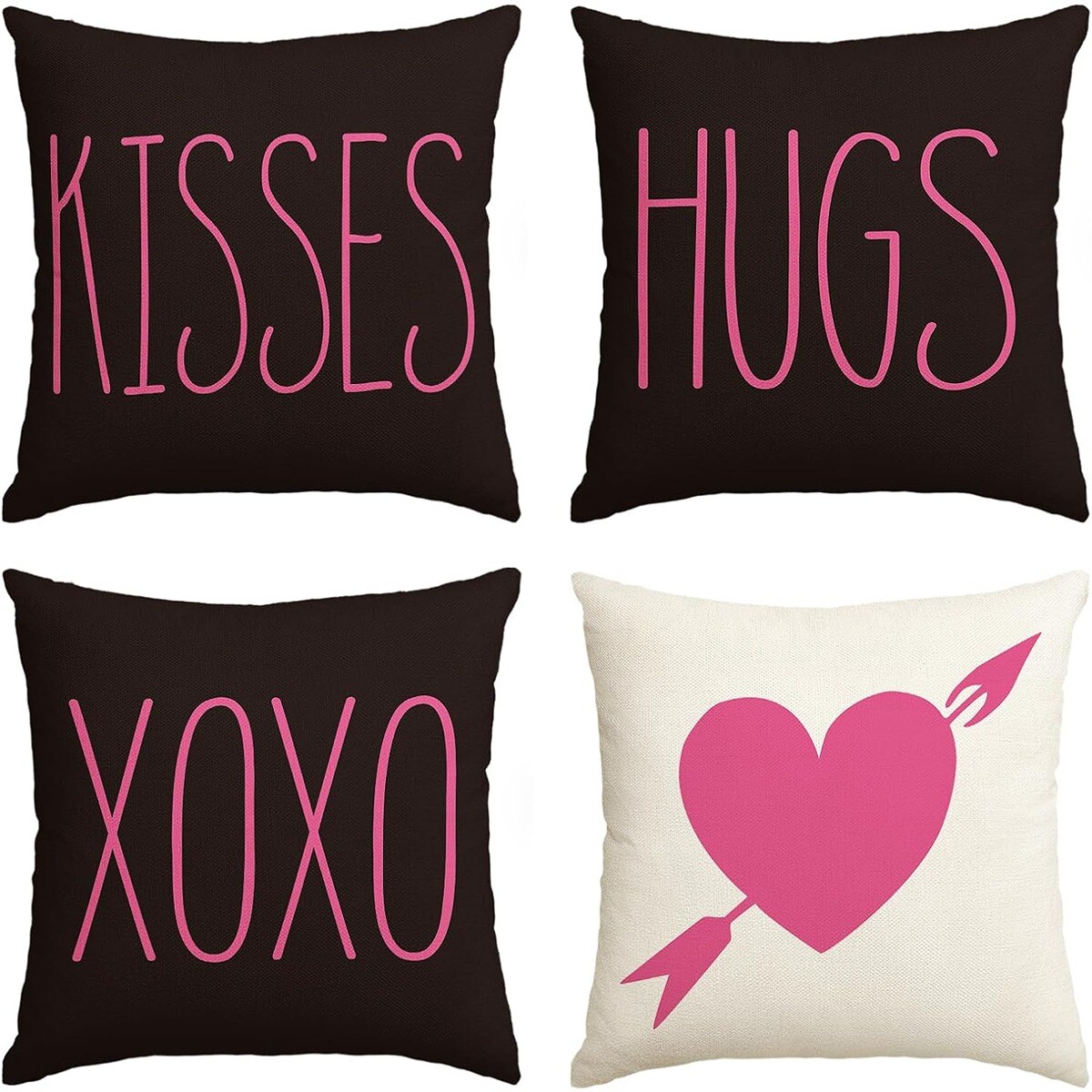 20 Inches Soft Valentine's Day Throw Pillow Cover Set of 4 Michaels
