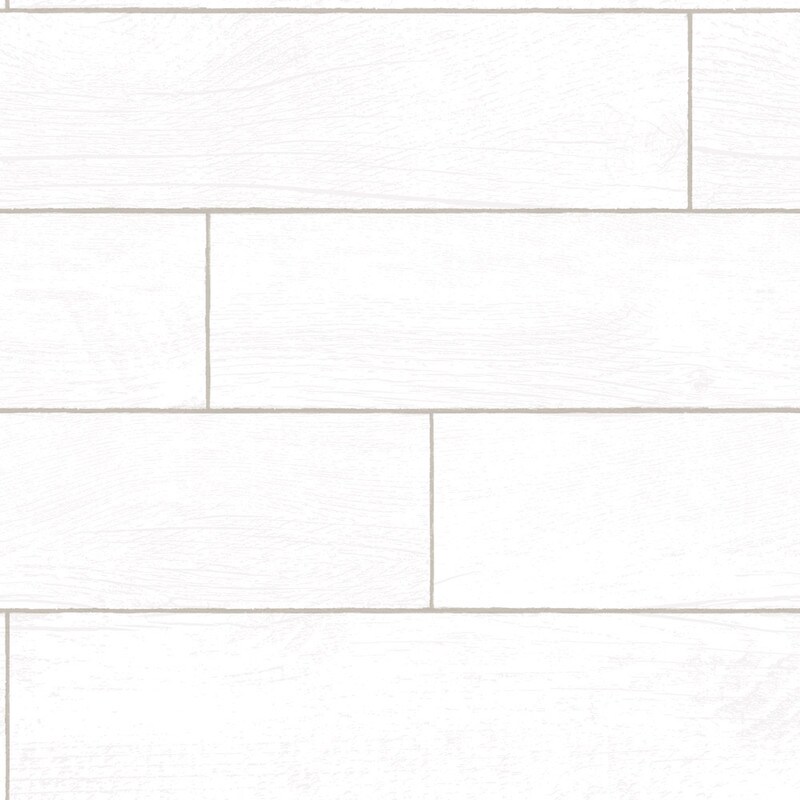 Tempaper &#x26; Co. Wood Planks Shiplap Peel and Stick Wallpaper, White, 28 sq. ft.