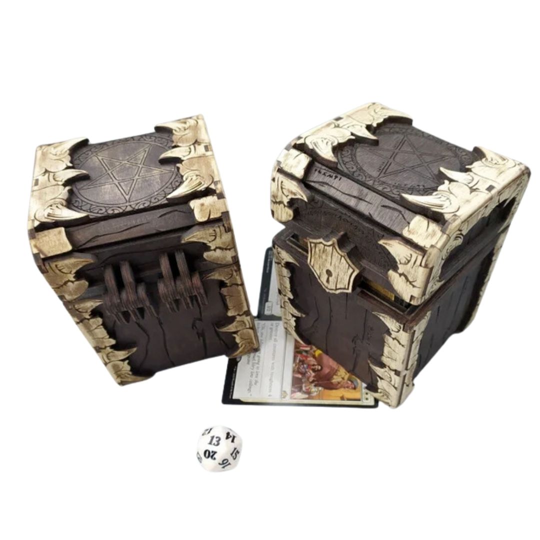 Urbalabs Wooden Dragon Claw Tarot Deck Box Game Card Deck Box Jewelry ...