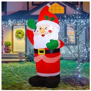 Christmas Inflatables 4.2 FT Indoor Outdoor Yard Lawn Garden Decorations Blow Up Santa Claus Inflatables with Built-in LEDs for Christmas Indoor Outdoor Yard Lawn Garden Decorations