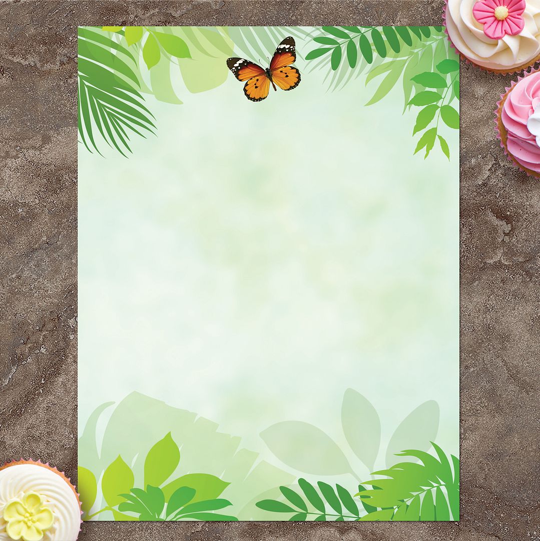 Great Papers! Flutter Butterfly Stationery Letterhead, Invitations and Announcements, Printer Friendly, 8.5&#x22;x11&#x22;, 80 Pack