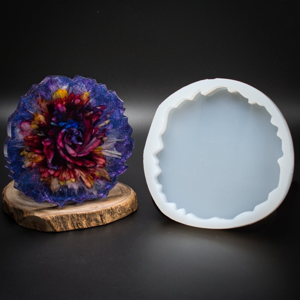 Handmade Geode Silicone Coaster Mold G1