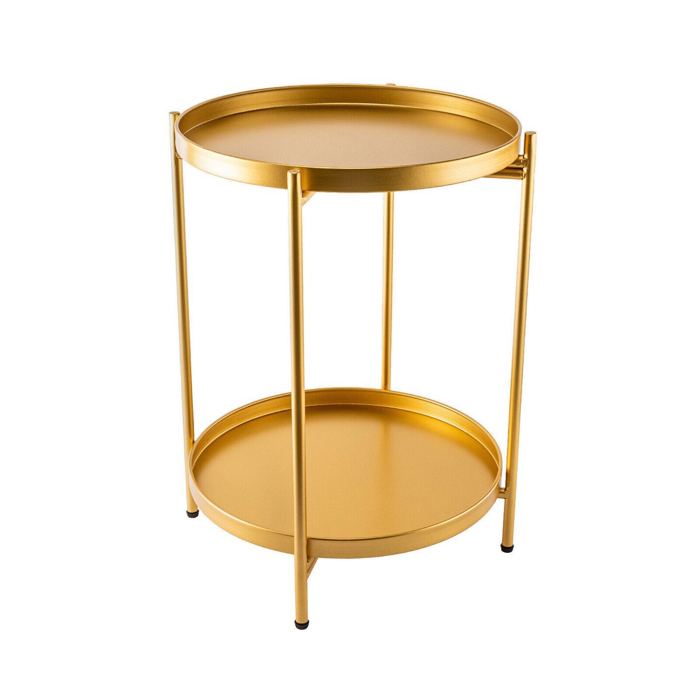 Kitcheniva Round Metal Side Table Gold 2 Tier Tray Michaels