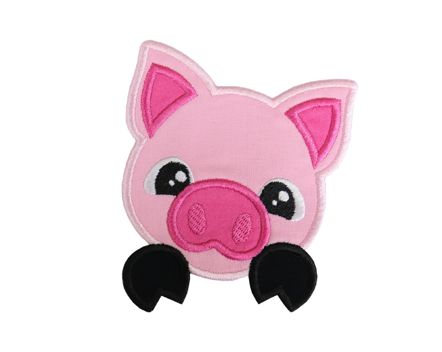 thumbnail image 2 of Flying Pig Iron-On Patch – Farm Yard Animal Embroidered Badge – UK Made 2 of 4