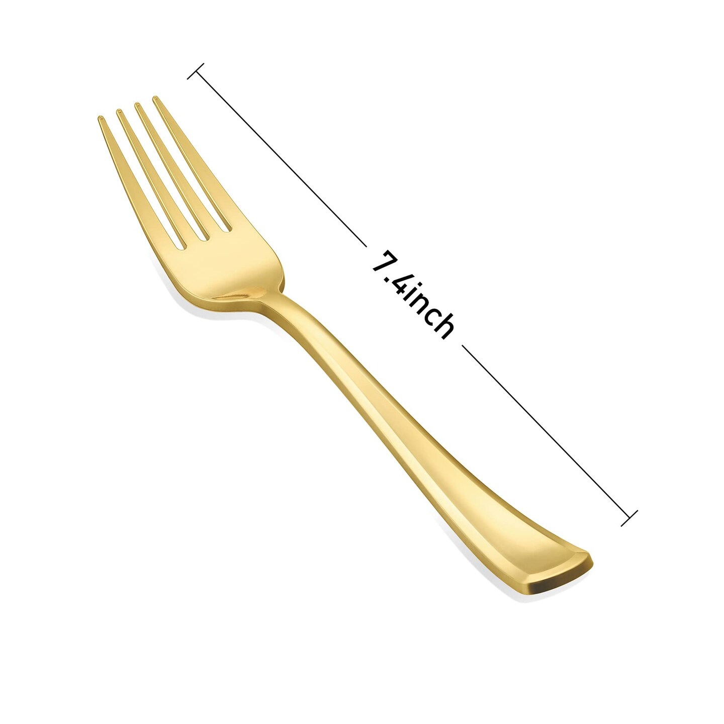 72 Pieces Gold Plastic Forks, Solid, Durable and Heavy Duty Plastic Forks, Perfect Utensils for Parties, Weddings and other Formal Events