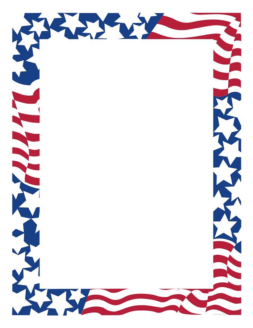 Great Papers! Stars and Stripes Patriotic Stationery Letterhead, Invitations and Announcements, Printer Friendly, 8.5"x11", 80 Pack