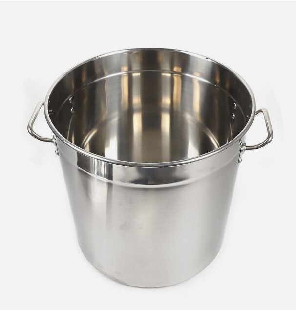 Large Stock Pot Stainless Steel Restaurant Kitchen Soup Big Cooking with  Lid 35L