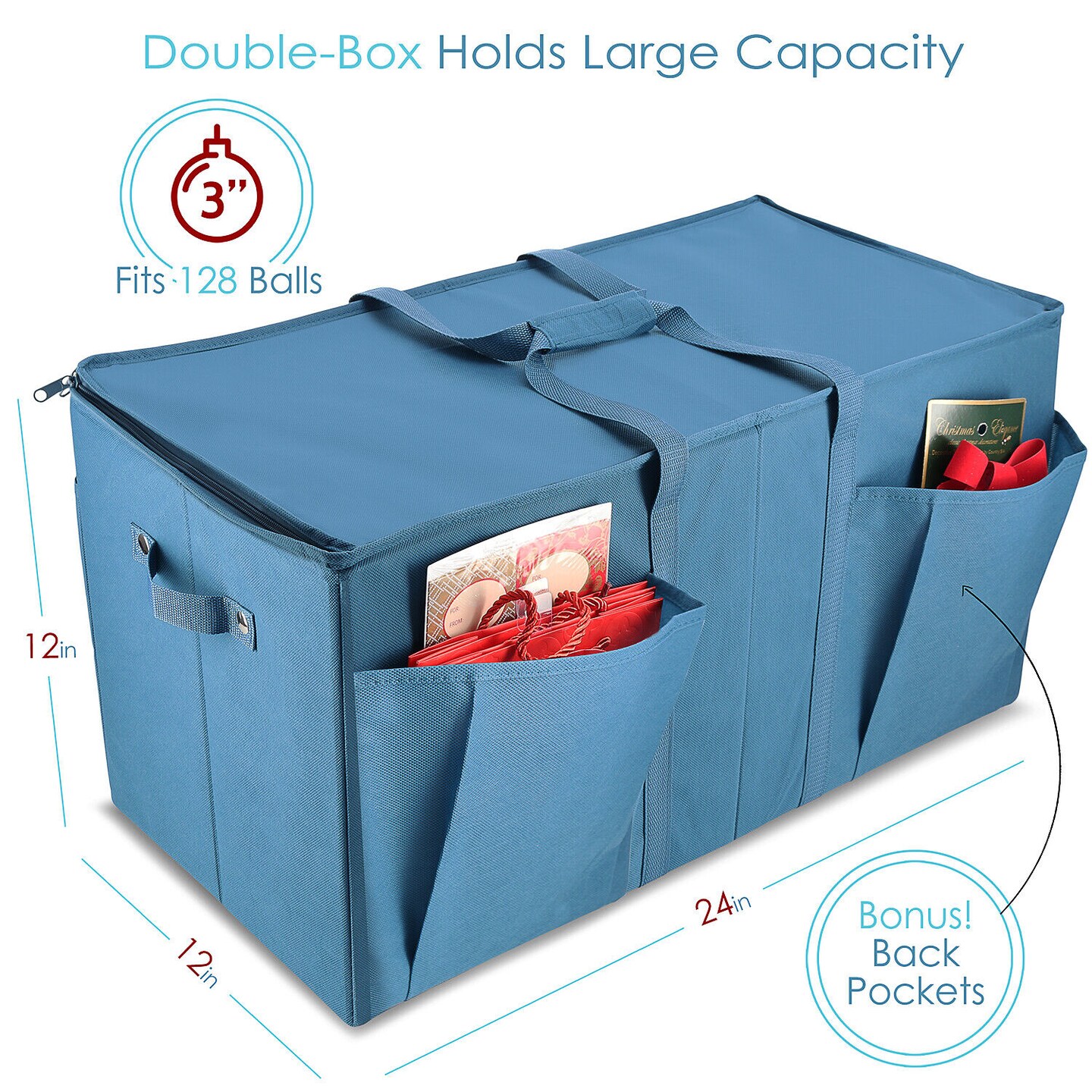 128slots Christmas Ornament Storage Box Container 2pack