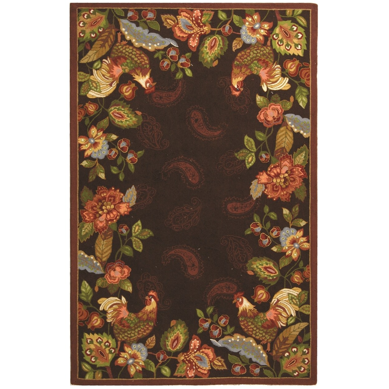 Safavieh Chelsea Collection HK314C Hand-hooked Maroon Rug