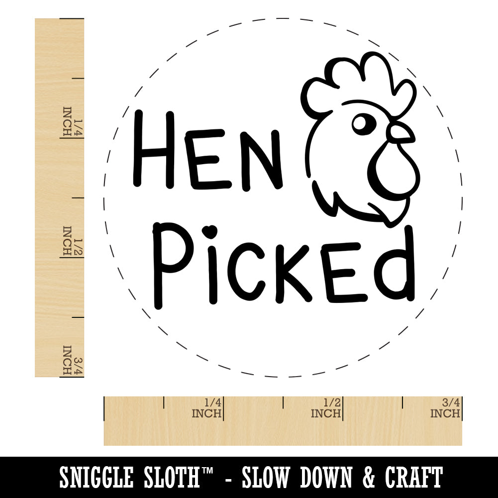 Hen Picked Chicken Egg Rubber Stamp