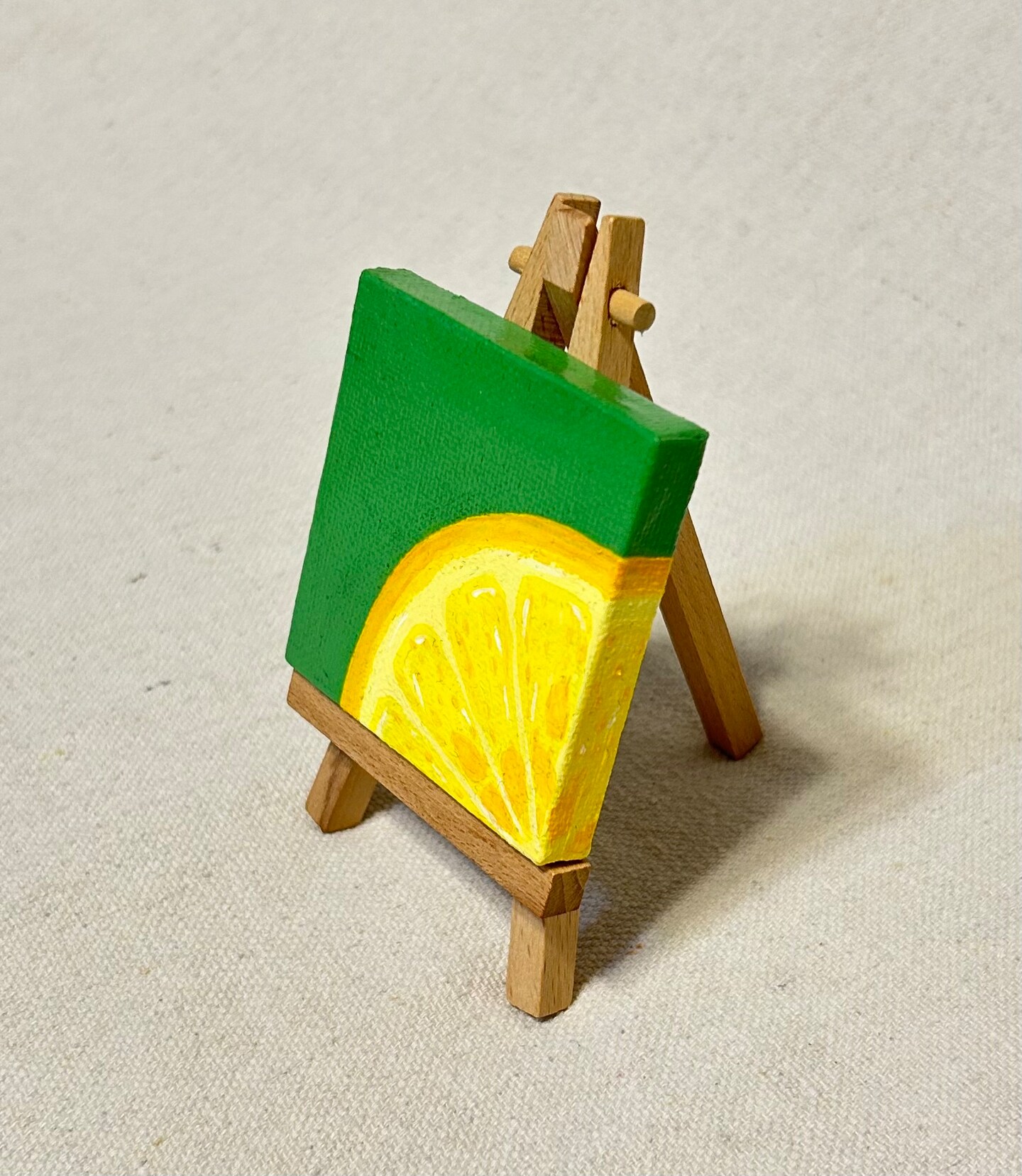 Mini Lemon Painting on Canvas with Easel | MakerPlace by Michaels