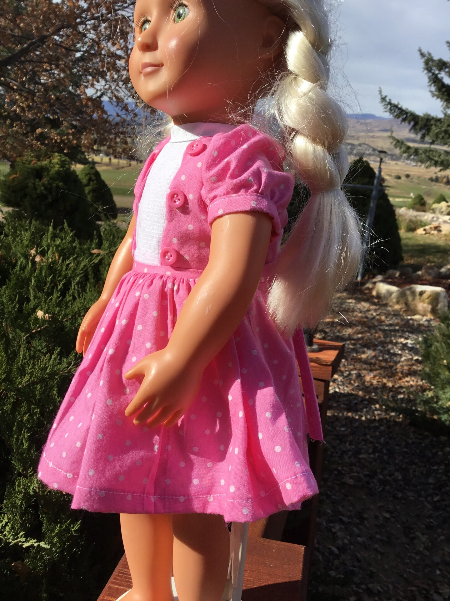 Retro Hot Pink Dress For American Girl My Generation 18 Inch