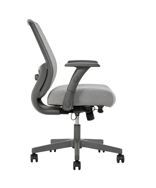 Grey SitTrueTM Rayne Mid-Back Ergonomic Mesh/Fabric Task Chair